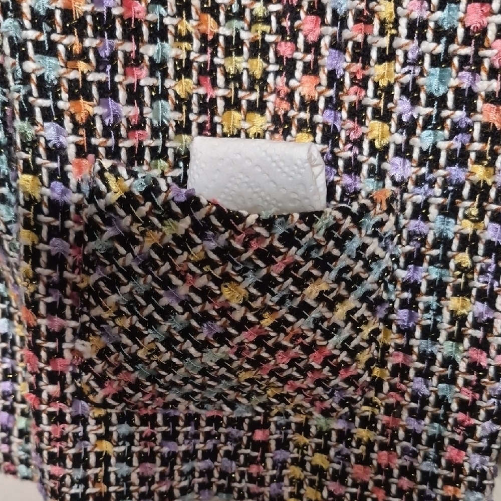 Hillard & Hanson Multicolor Tweed Open-Front Blazer - Picture 2 of 6
